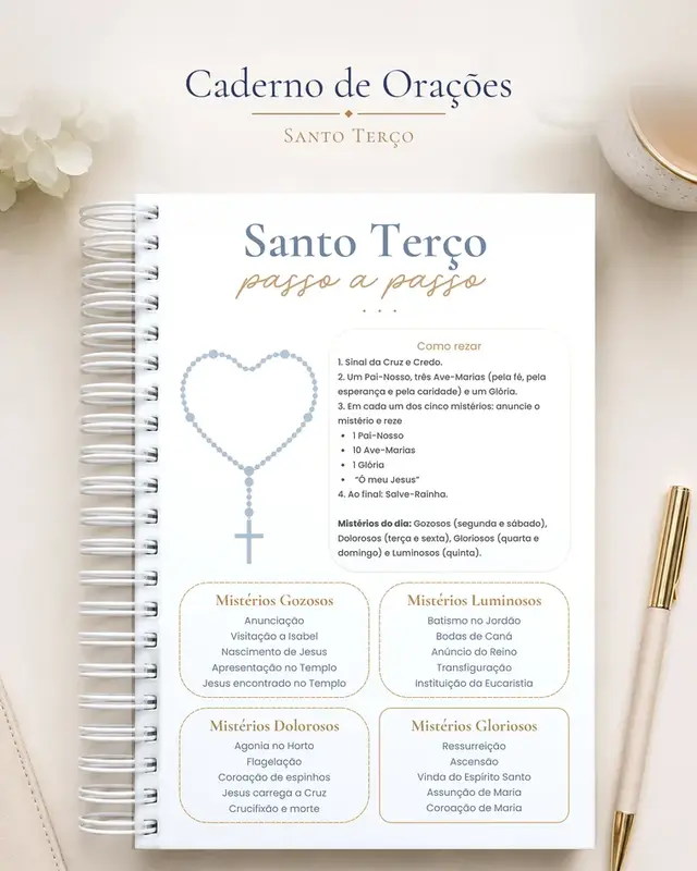 Página Santo Terço passo a passo