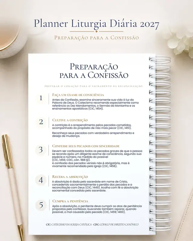 Página Preparação para a confissão