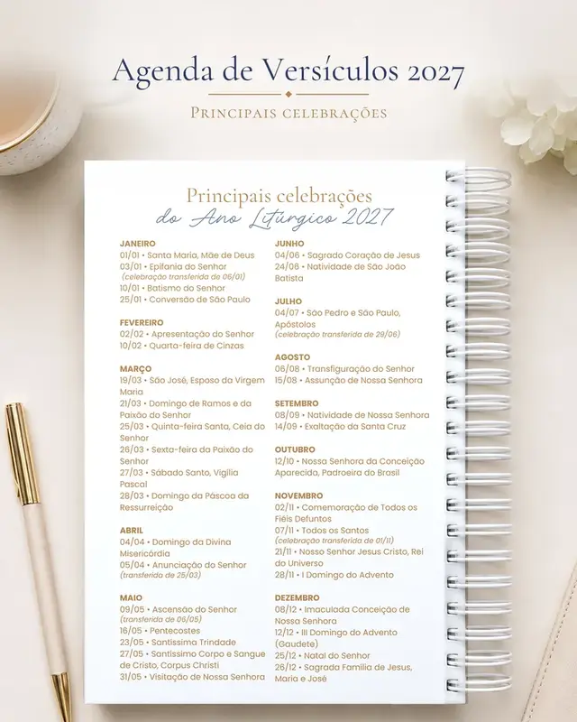 Página Principais celebrações do ano litúrgico