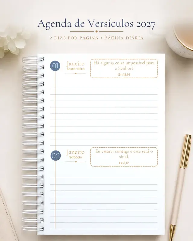 Agenda no formato 2 dias por página