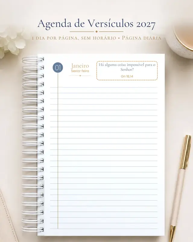 Agenda 1 dia por página sem horário