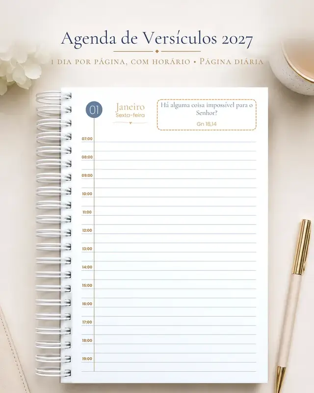 Agenda 1 dia por página com horário