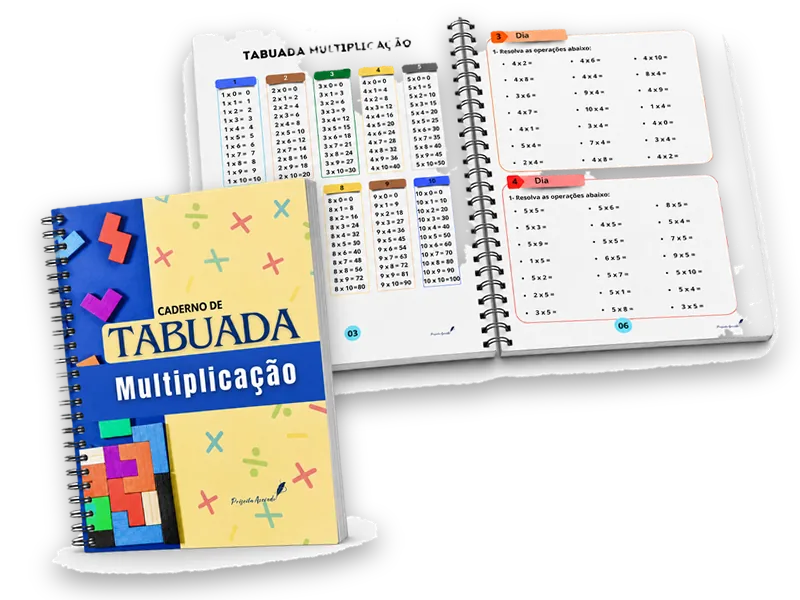 Caderno de Tabuada · Multiplicação