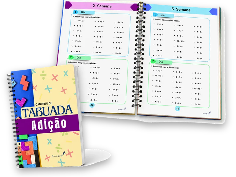 Caderno de Tabuada · Adição