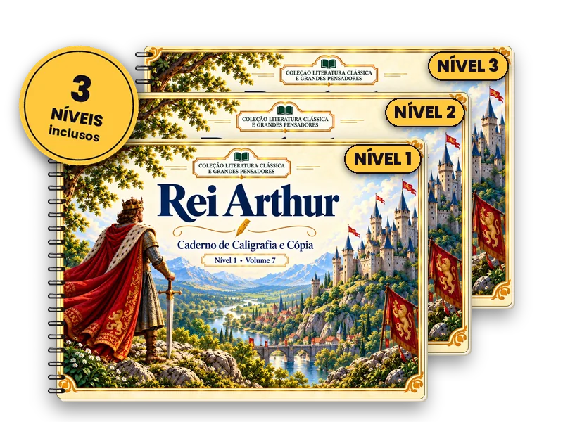 Caligrafia · Livro 7 · Rei Arthur e os Cavaleiros da Távola Redonda
