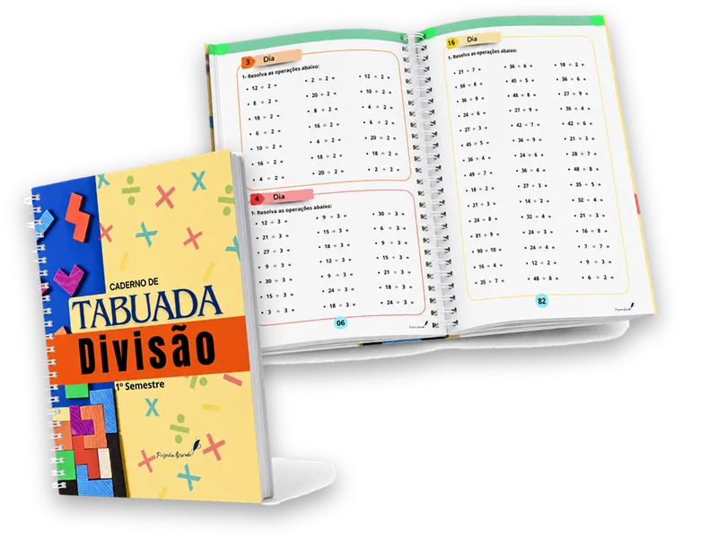 Caderno de Tabuada · Divisão