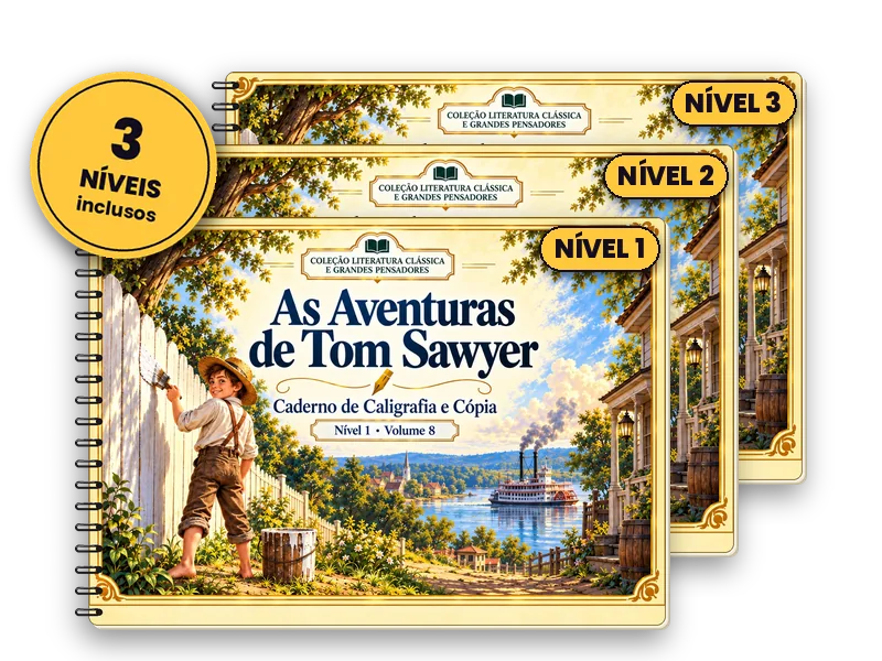 Caligrafia · Livro 8 · As Aventuras de Tom Sawyer