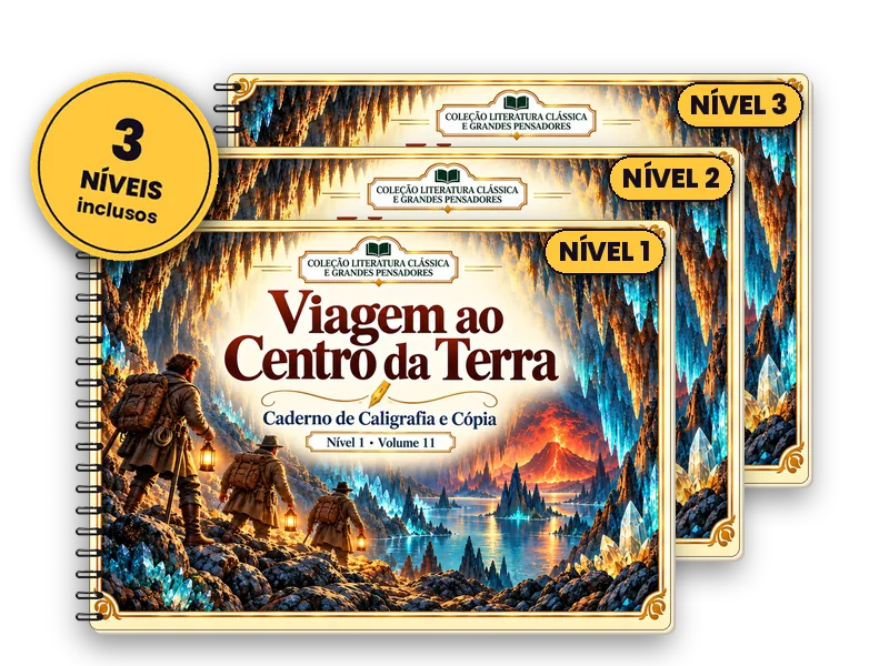 Caligrafia · Livro 11 · Viagem ao Centro da Terra