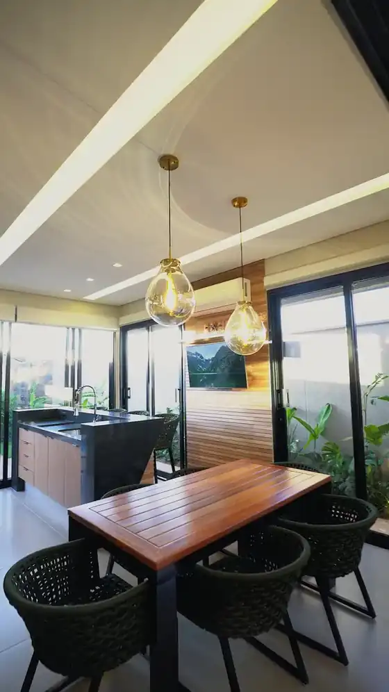 Vídeo do projeto Quinta dos Ventos: jantar e área gourmet