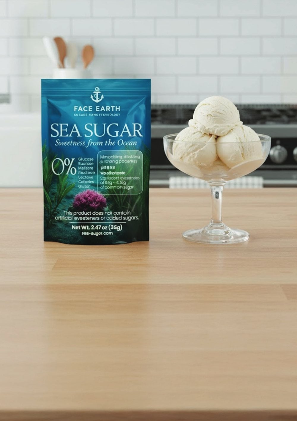 Vanilla Ice Cream made with Sea Sugar