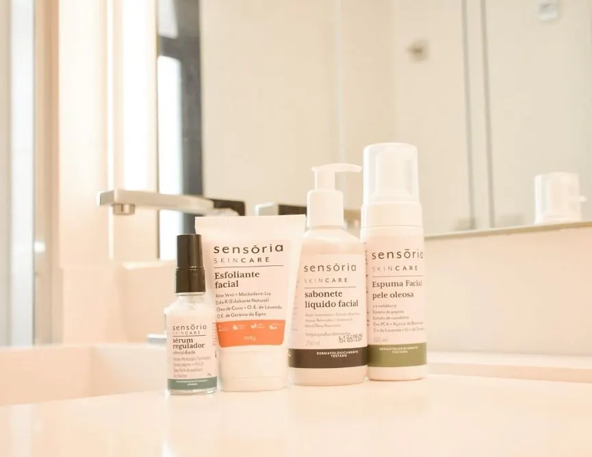 Linha de produtos Sensória Skincare
