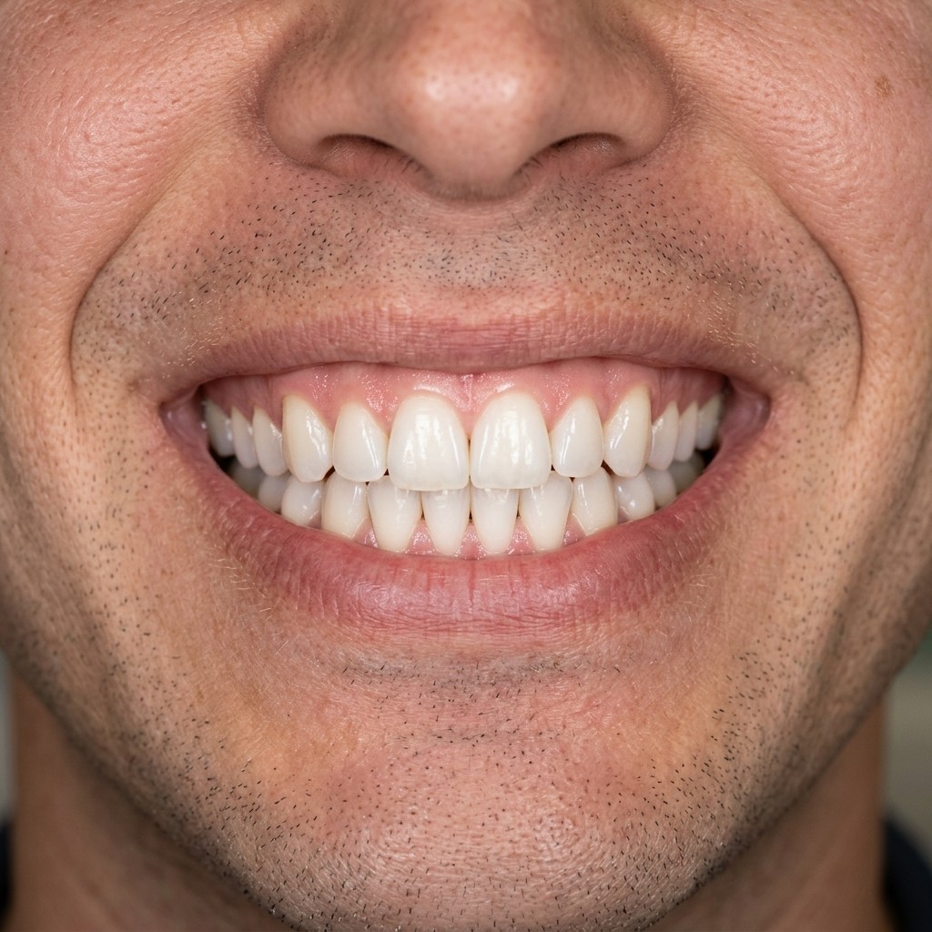 Sorriso depois do implante dentário