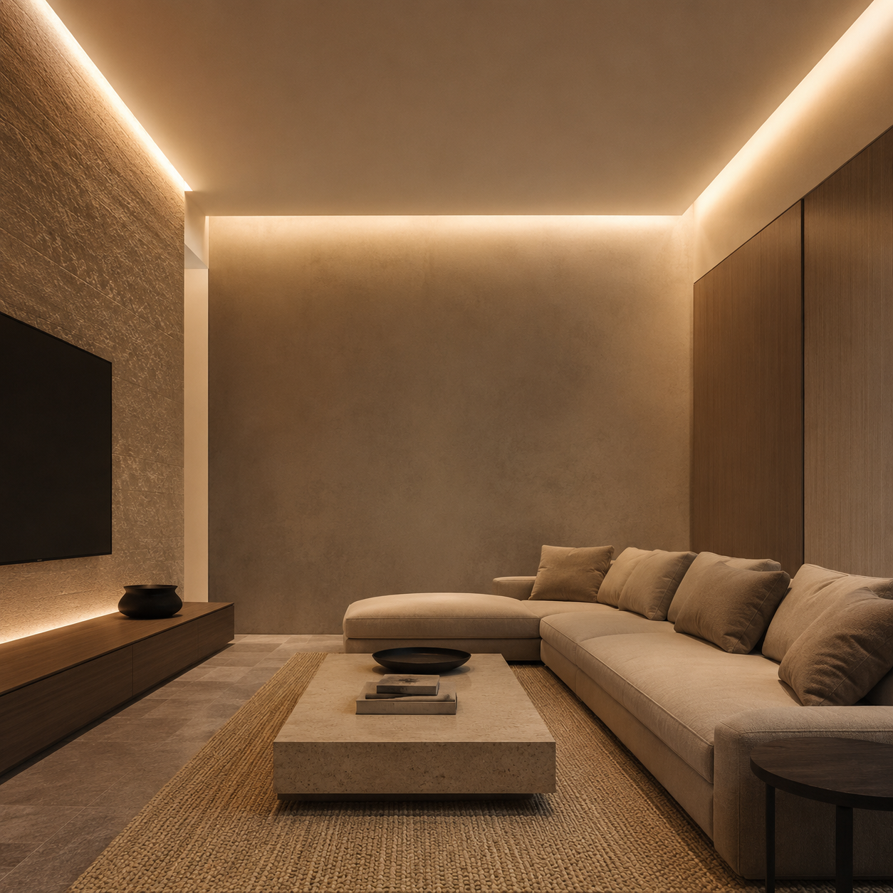 Iluminação linear com perfis de LED