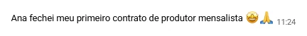 Depoimento de aluno