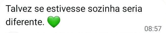 Depoimento de aluno no WhatsApp