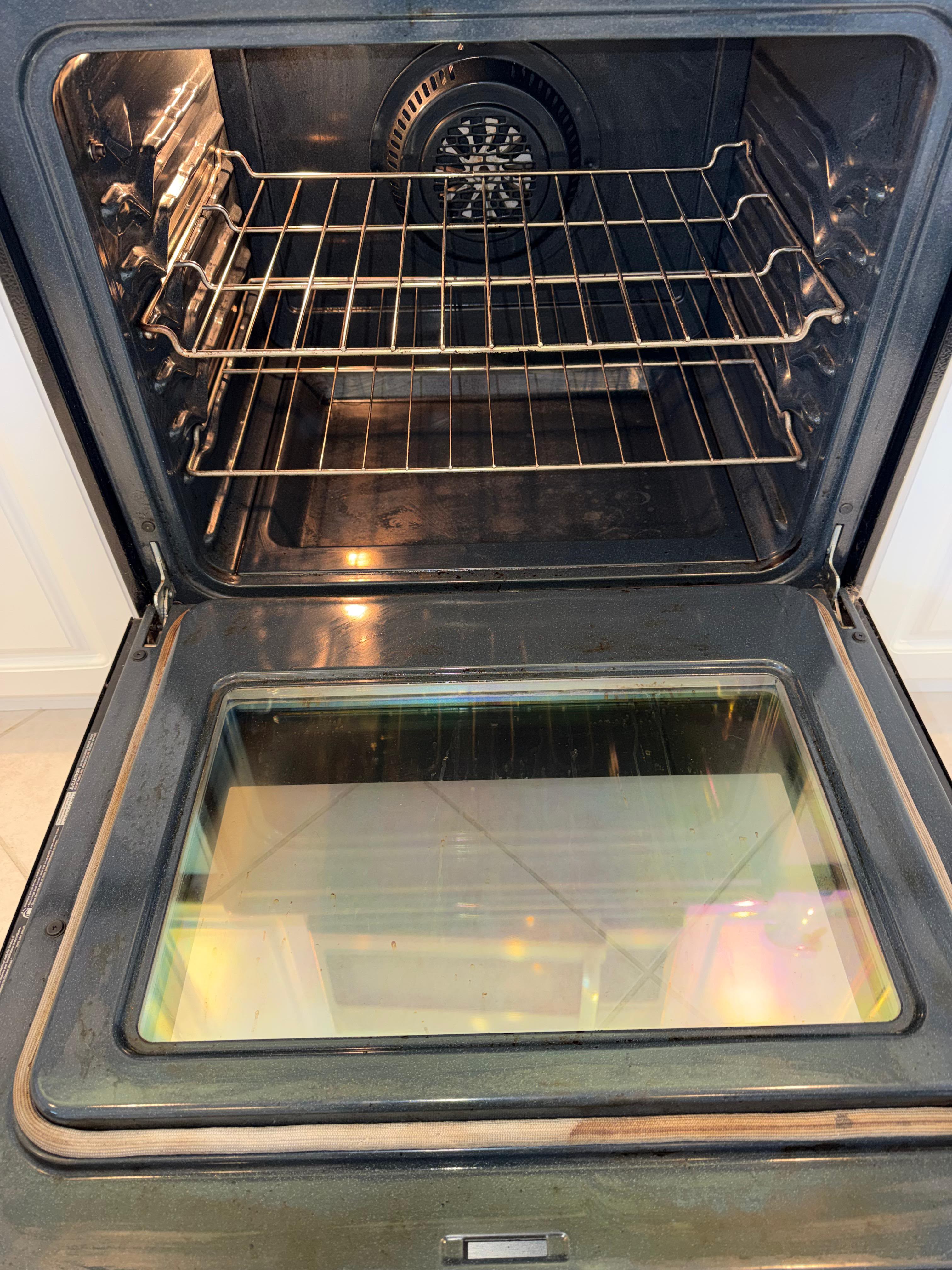 Oven before professional cleaning