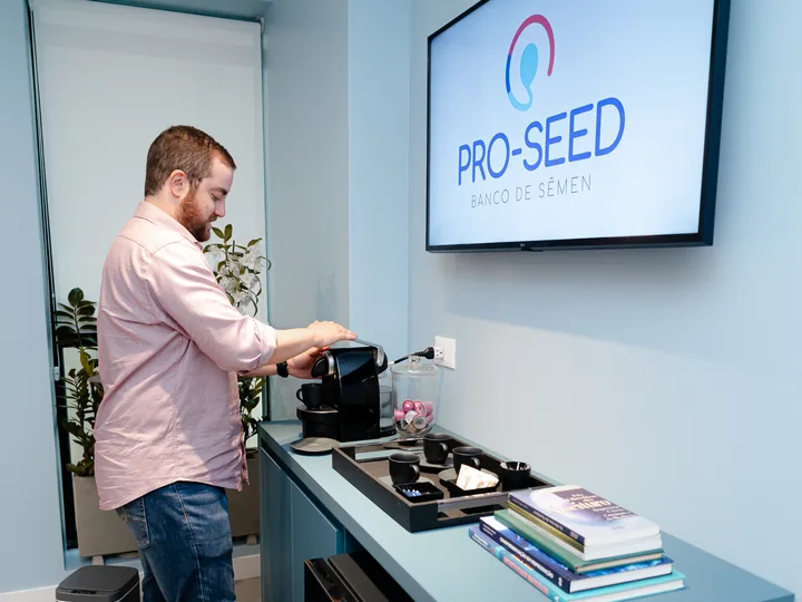Paciente à vontade no espaço exclusivo do Pro-Seed
