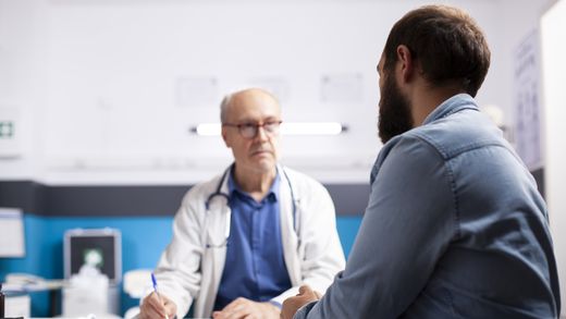 Paciente em consulta pré-operatória