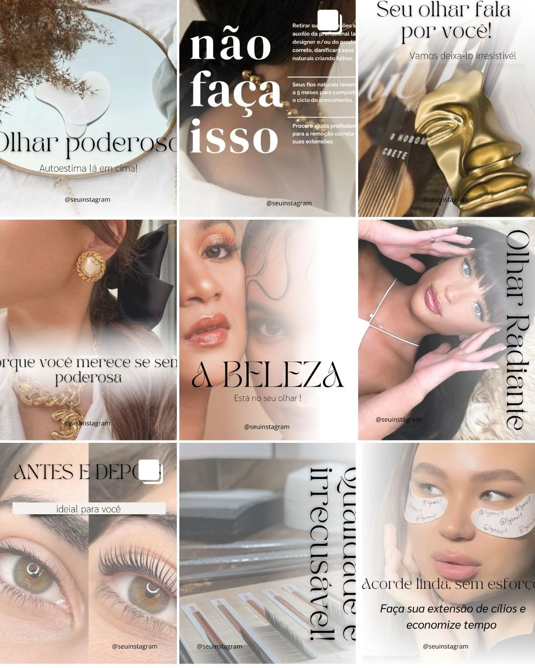 Modelos de beleza em tons claros