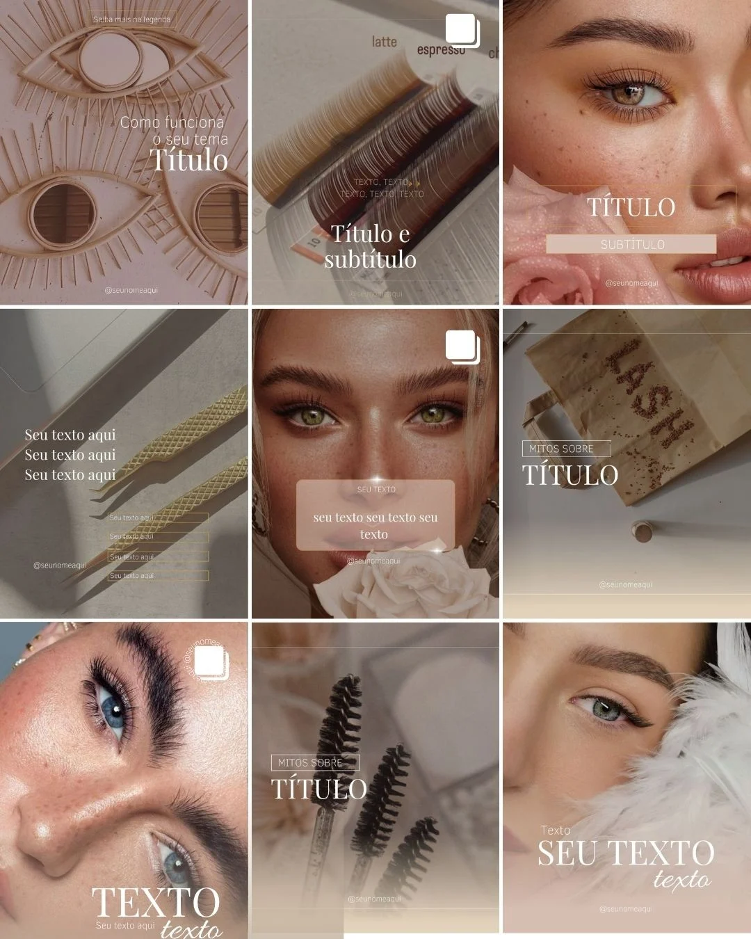 Prévia de modelos para Instagram