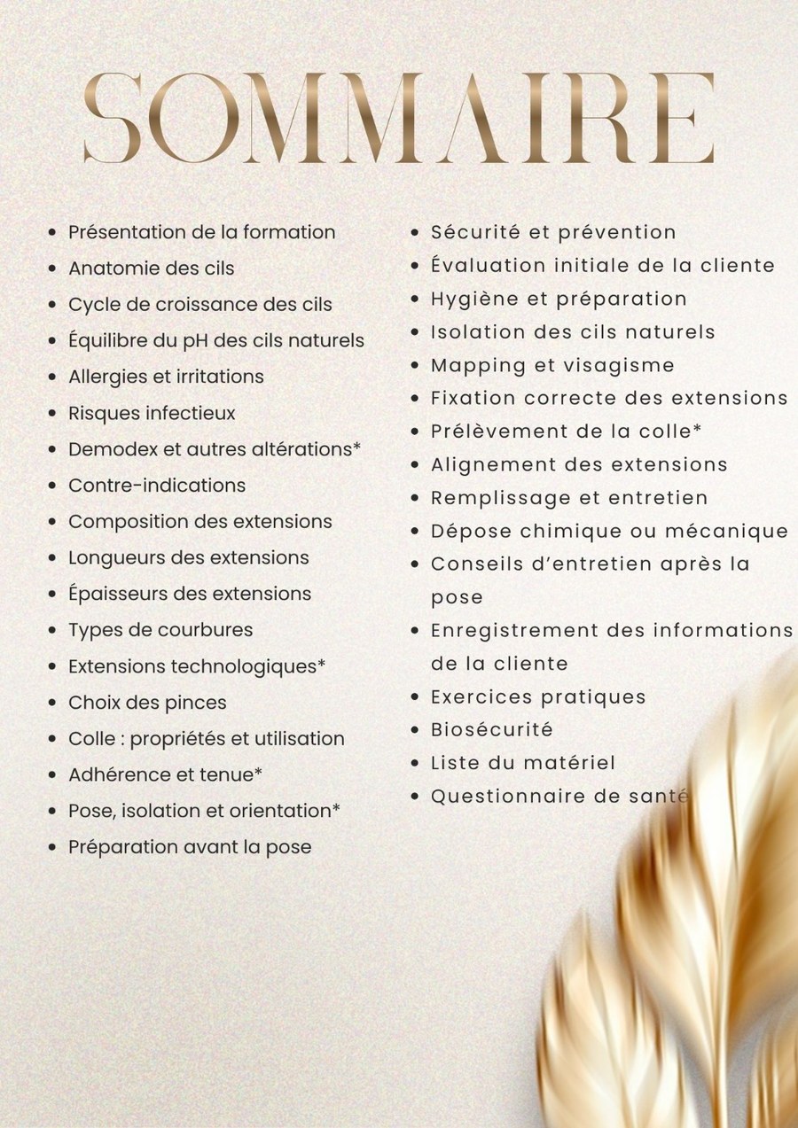Livret — sommaire