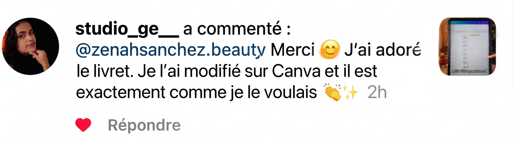 Avis d’une stagiaire