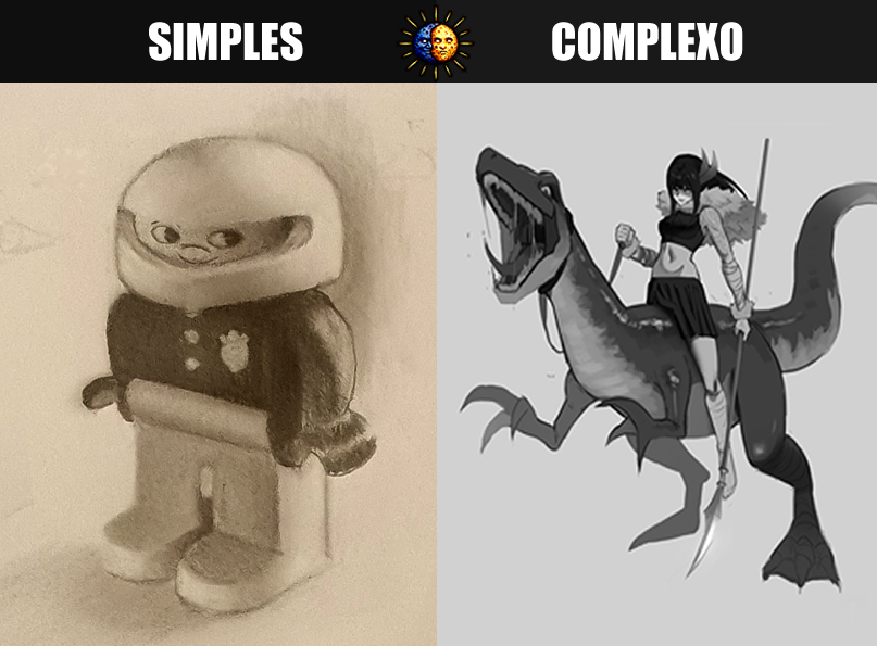 Luz e sombra — exemplo visual