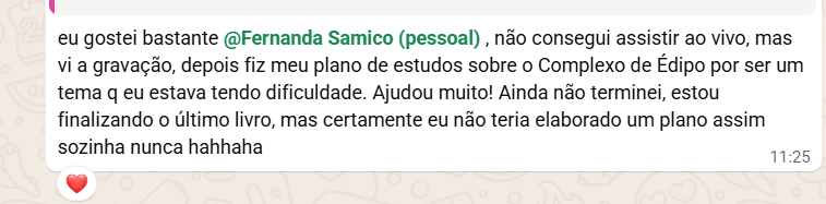 Depoimento de aluna da Maratona