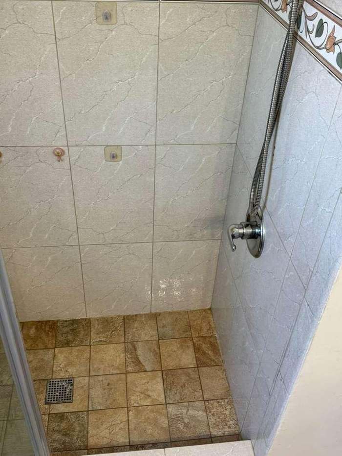 Same shower after deep cleaning
