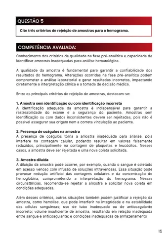 Página do guia com questão comentada