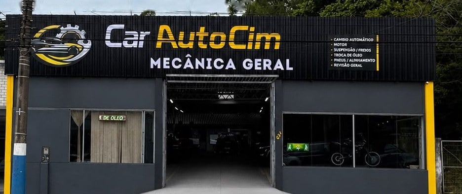 Fachada da Car AutoCim, mecânica de nacionais e importados em Balneário Camboriú