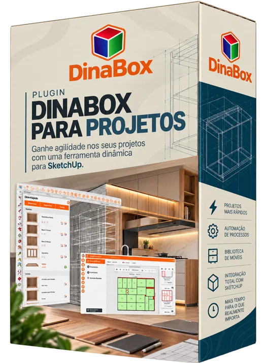 Plugin Dinabox para projetos, para SketchUp