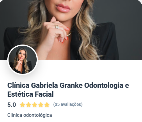 Perfil da Dra. Gabriela Granke no Google com nota 5,0 e 35 avaliações