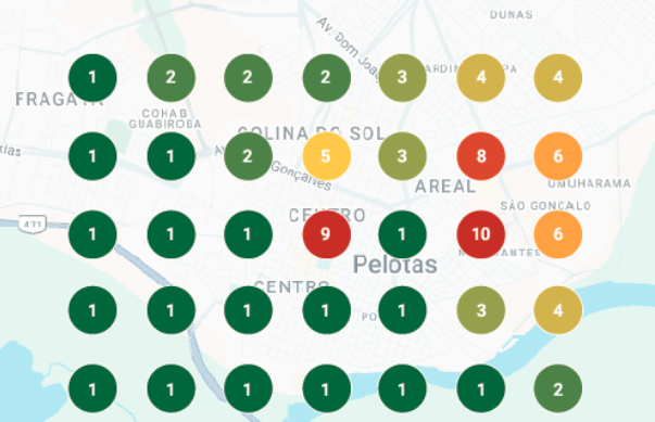 Mapa antigo de posicionamento local para harmonização facial, de julho a agosto de 2026