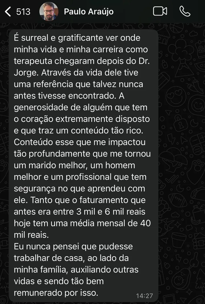 Depoimento de Paulo Araújo sobre a mentoria