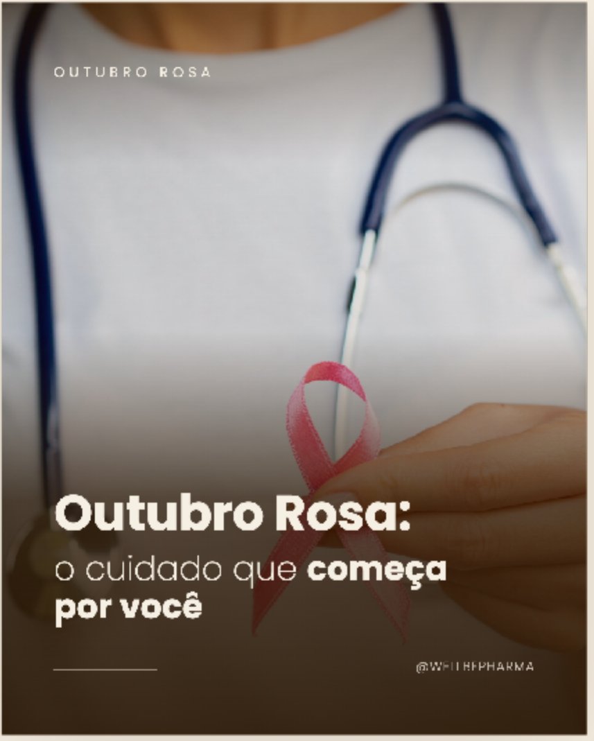Estetoscópio e laço rosa do Outubro Rosa, símbolo da prevenção ao câncer de mama