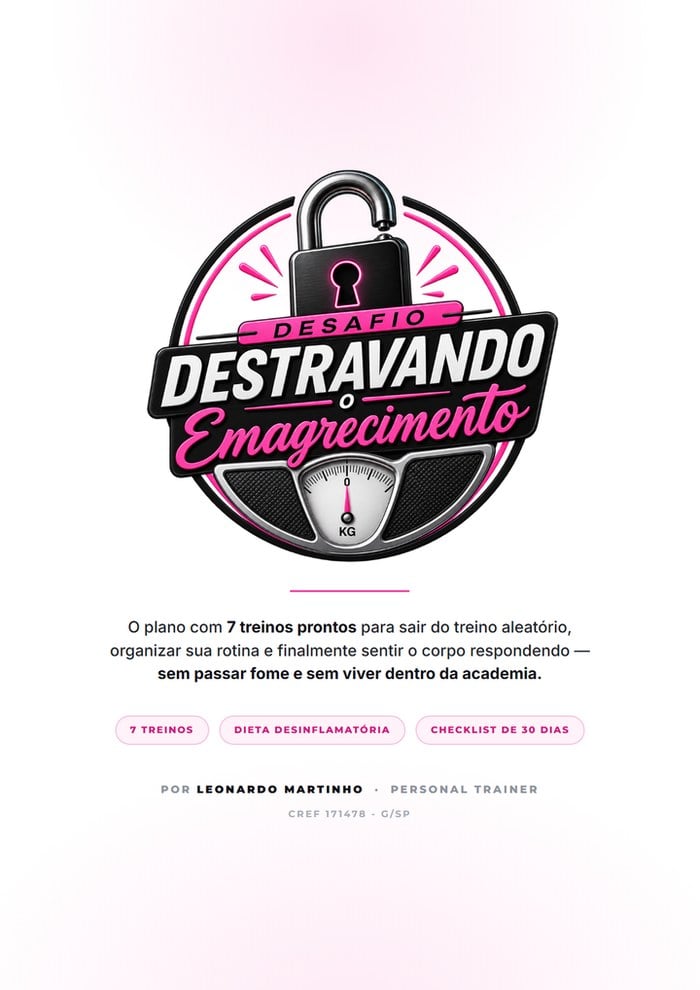 Capa do guia Desafio Destravando o Emagrecimento