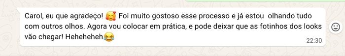 Print de depoimento de cliente