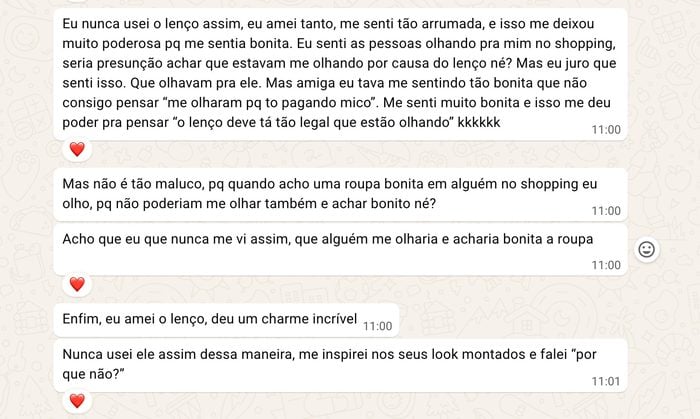 Print de depoimento de cliente