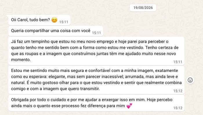Print de depoimento de cliente
