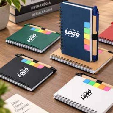 Bloco com Autoadesivos personalizado com a marca da empresa
