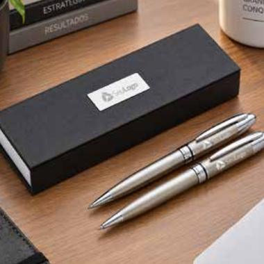 Caneta e Lapiseira 01 personalizado com a marca da empresa