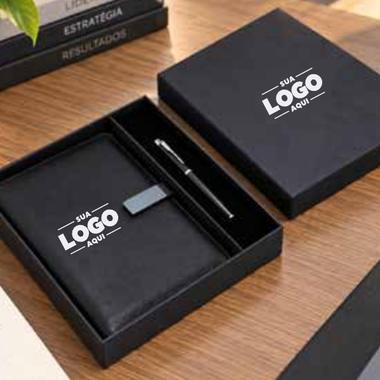 Kit Executivo Luxo personalizado com a marca da empresa
