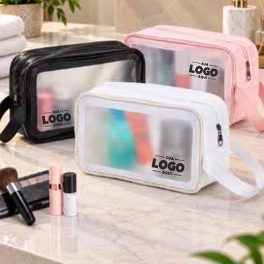 Nécessaire Essencial personalizado com a marca da empresa