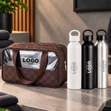Kit Estilo, 2 peças personalizado com a marca da empresa
