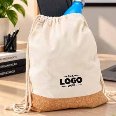 Sacochila Lona personalizado com a marca da empresa