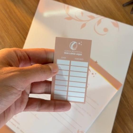 Cartão de agendamento com datas e horários das consultas