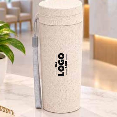 Copo Fibra de Bambu personalizado com a marca da empresa