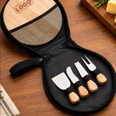 Kit Queijo Suíça personalizado com a marca da empresa