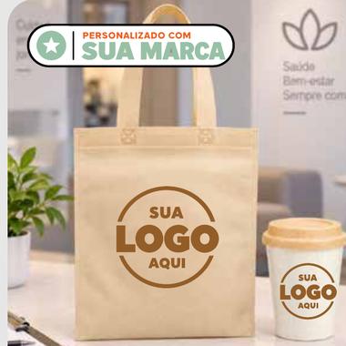 Kit Sacola e Copo personalizado com a marca da empresa